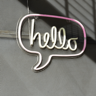 Hello dans une bulle